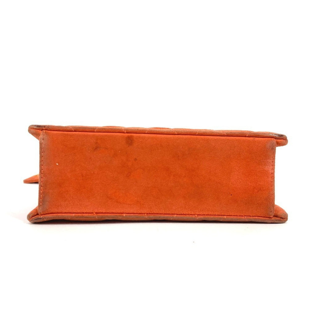 Chanel Orange Suede Handbag Shoulder Bag (Pre-Owned)