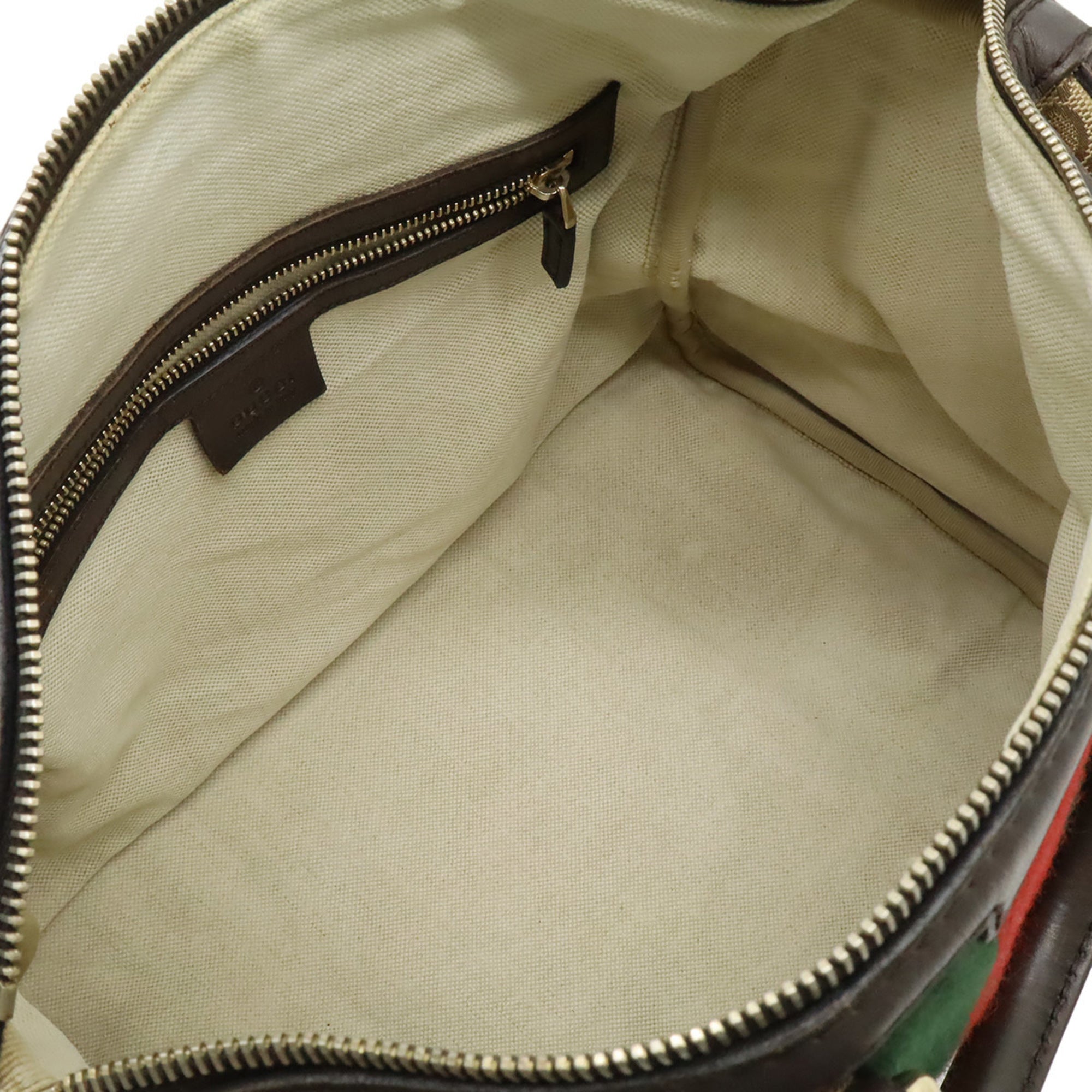 Gucci Beige Black Dark Brown Green Khaki Red Color Yellow Gg Canvas Handbag Shoulder Bag (Pre-Owned)