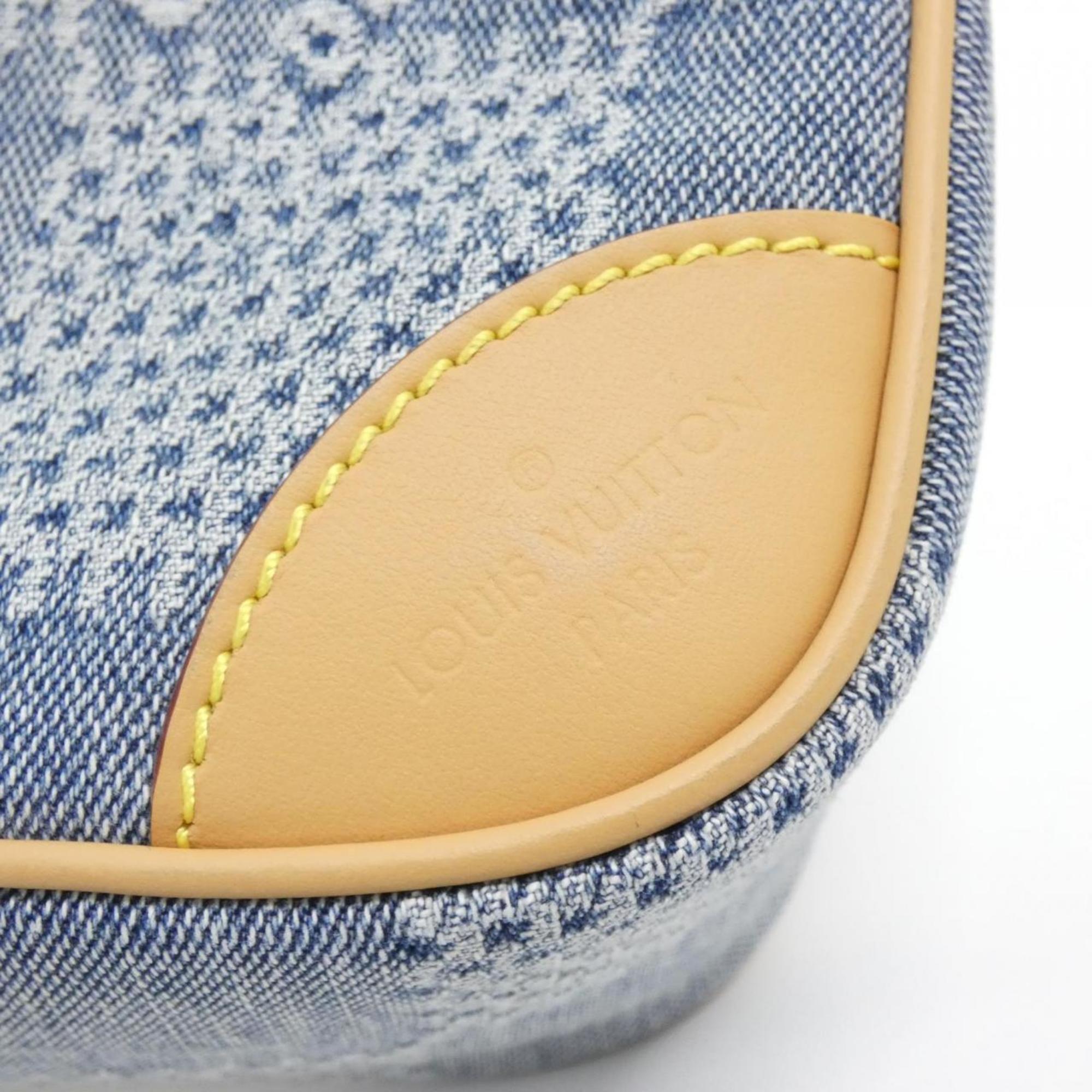 Louis Vuitton Blue Cotton Canvas Shoulder Bag (Pre-Owned)