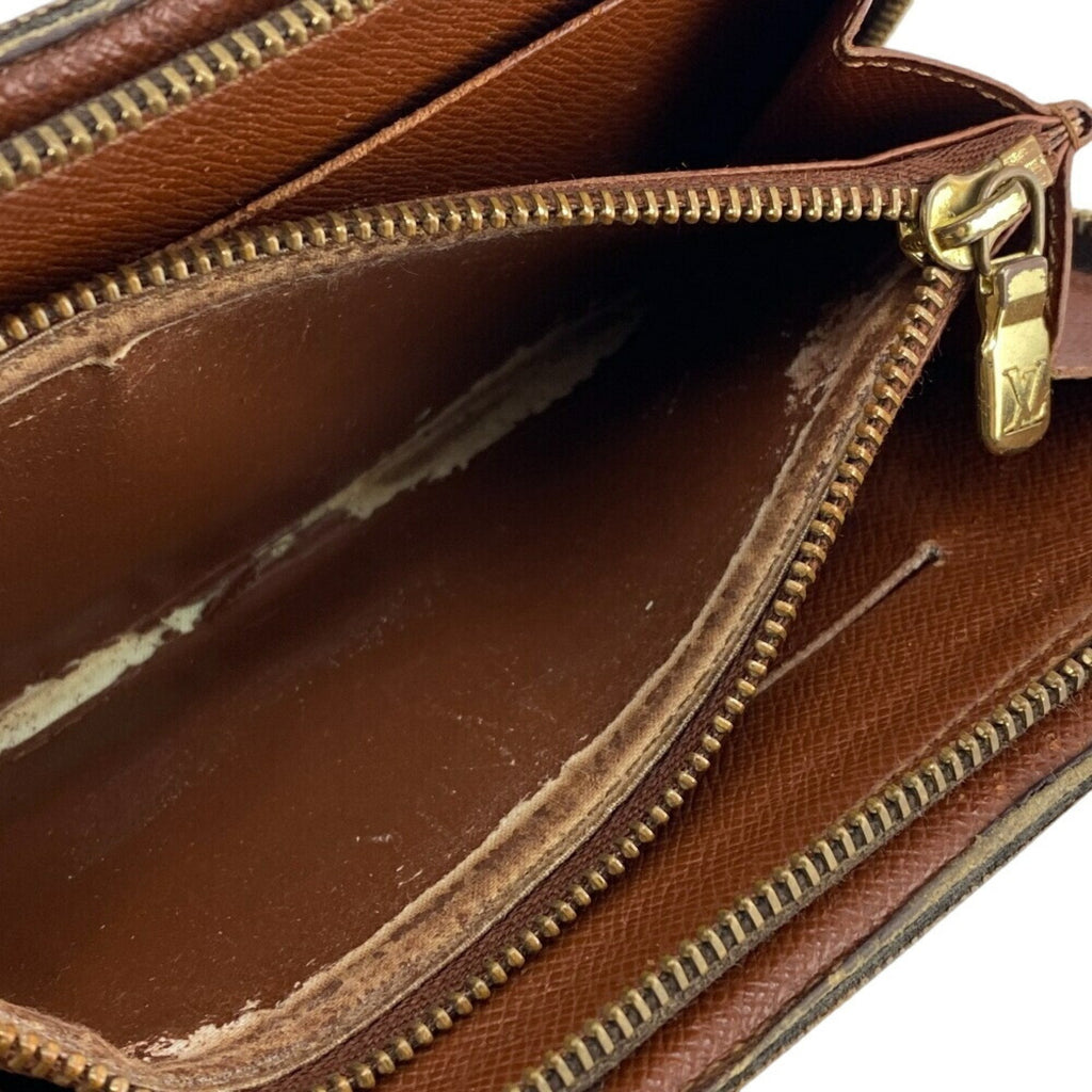 Louis Vuitton Monogram Brown Leather Long Wallet (Bi-Fold) (Pre-Owned)