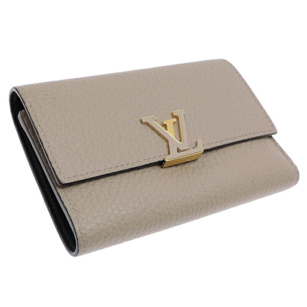Louis Vuitton Galle Gray Leather Wallet (Bi-Fold) (Pre-Owned)