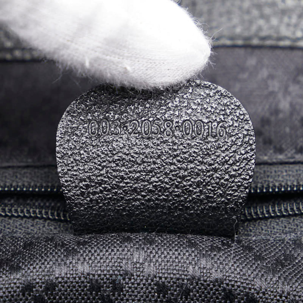 Gucci Bamboo Black Suede Leather Backpack (Pre-Owned)