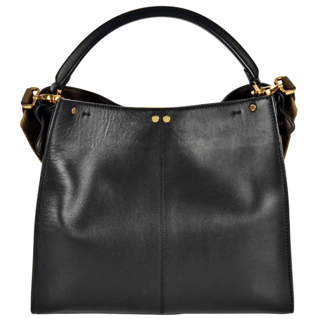 Fendi Peekaboo Black Leather Handbag (Pre-Owned)