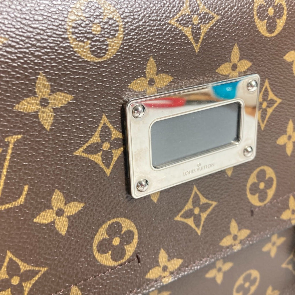 Louis Vuitton Black Brown Monogram Monogram Briefcase Handbag Tote Bag (Pre-Owned)