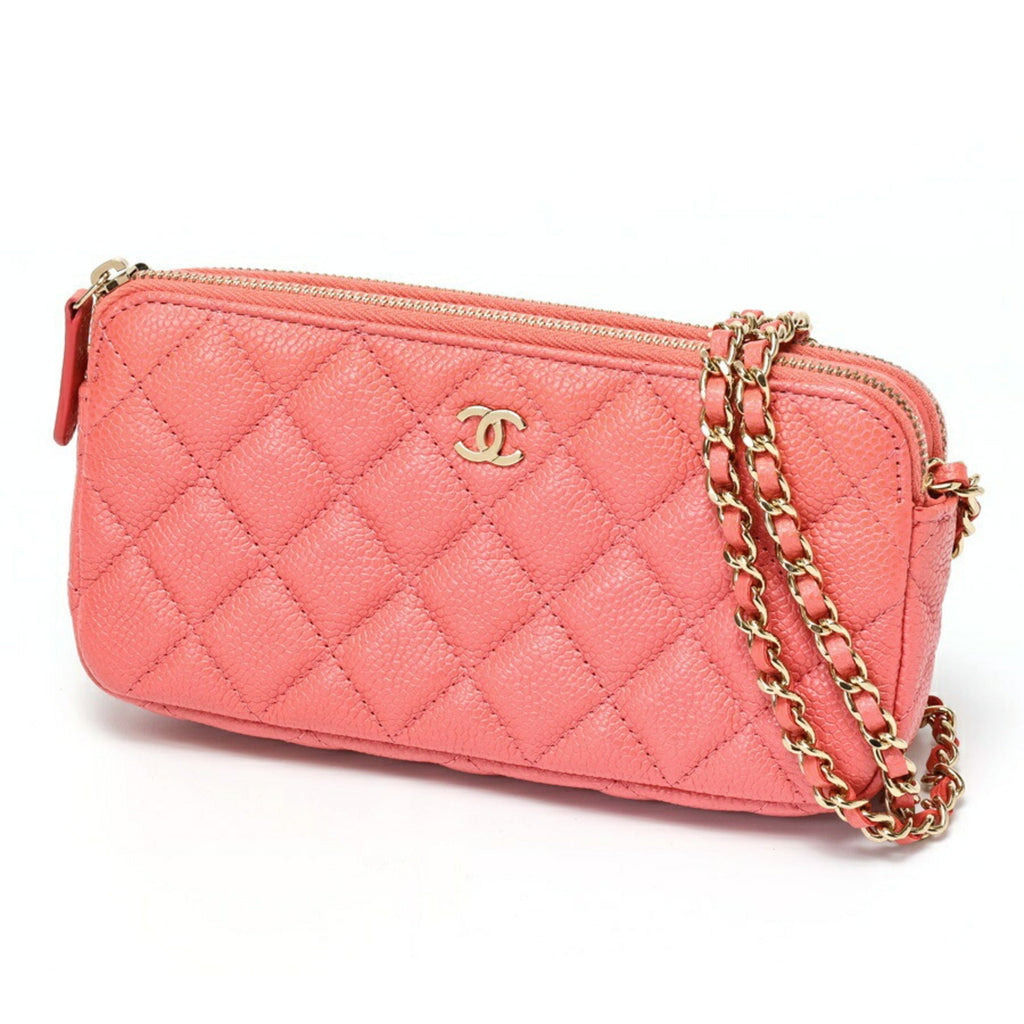 Chanel Pink Grained Calfskin Shoulder Bag (Pre-Owned)