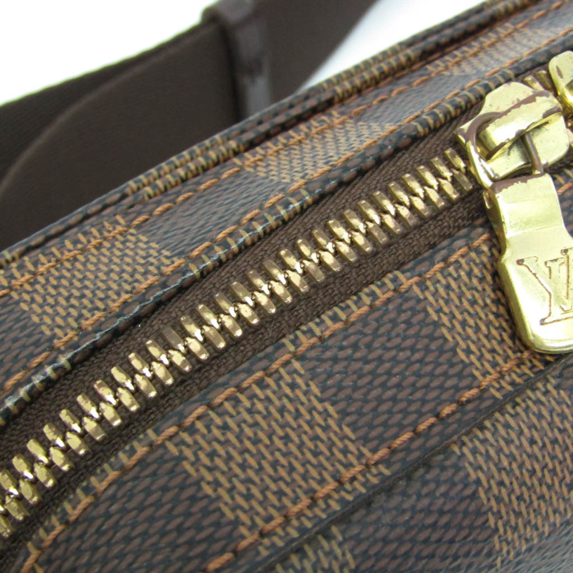 Louis Vuitton Geronimos Waist Bag Damier Brown Canvas Shoulder Bag Bag (Pre-Owned)