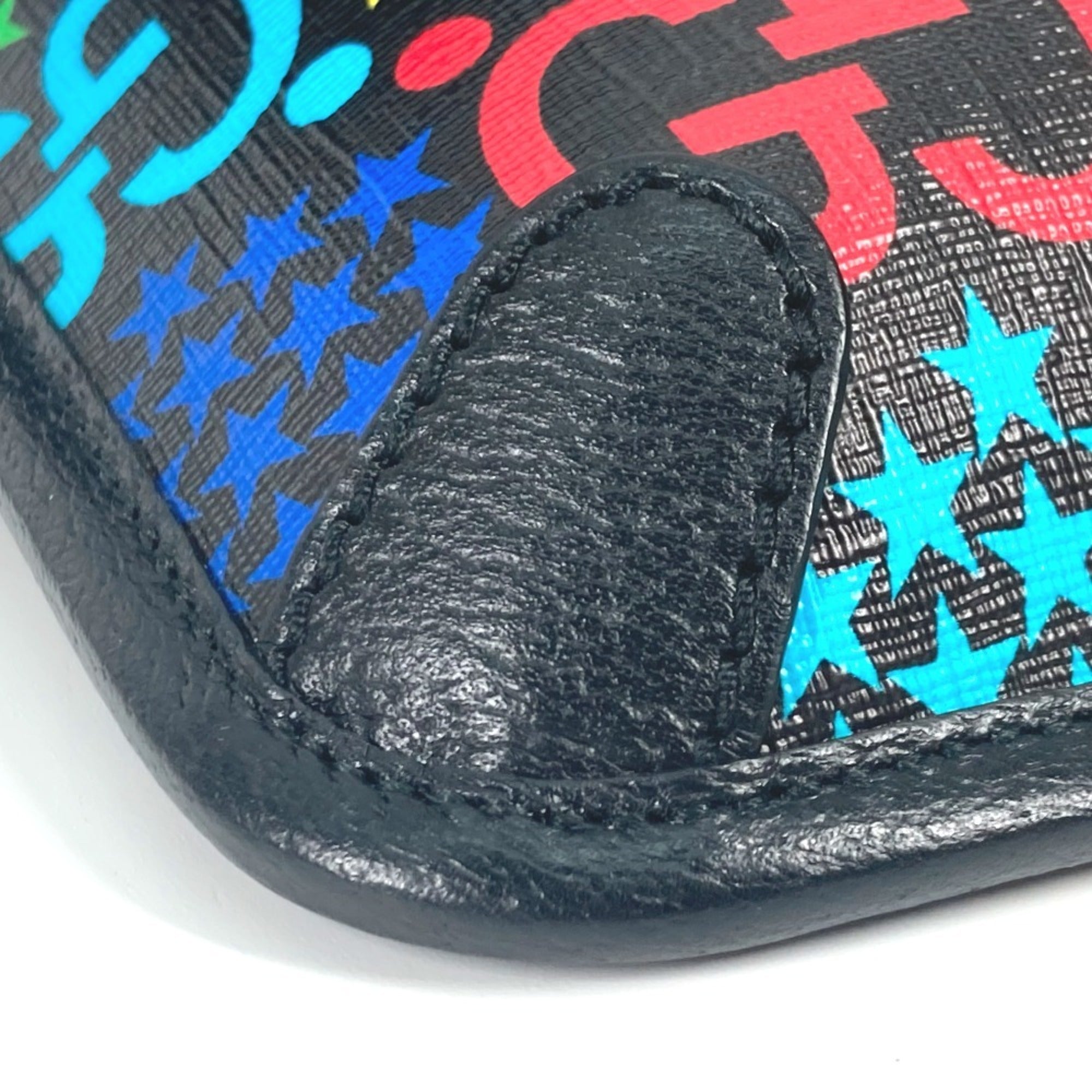 Gucci Black Multi-Color Leather Pvc Shoulder Bag Sling Bag (Pre-Owned)