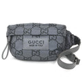 Gucci Black Gray Nylon Leather Fanny Pack Sling Bag (Pre-Owned)