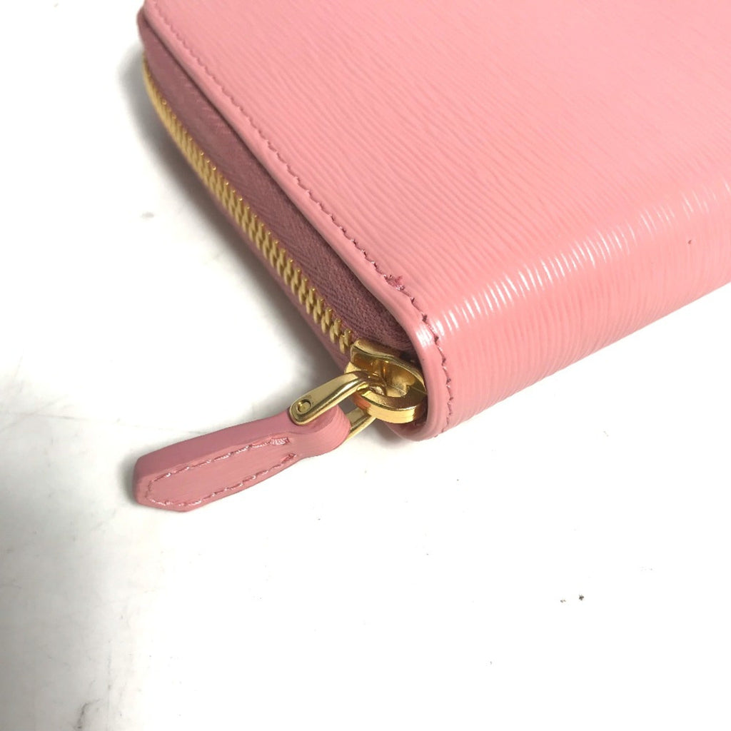 Prada Pink Leather Long Wallet (Bi-Fold) (Pre-Owned)