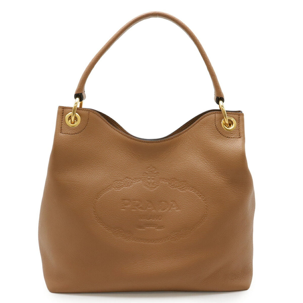 Prada Camel Leather Shoulder Bag (Pre-Owned)