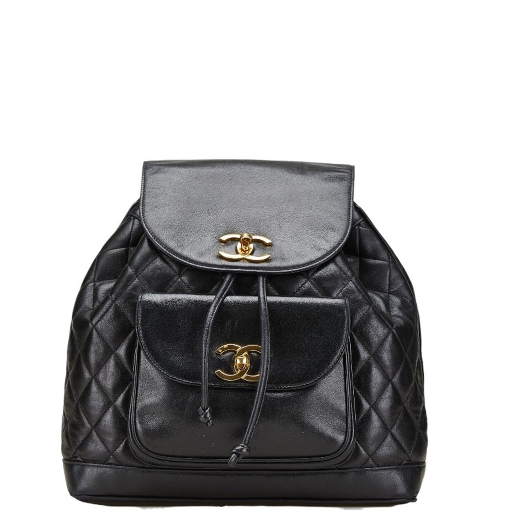 Chanel Black Leather Backpack (Pre-Owned)