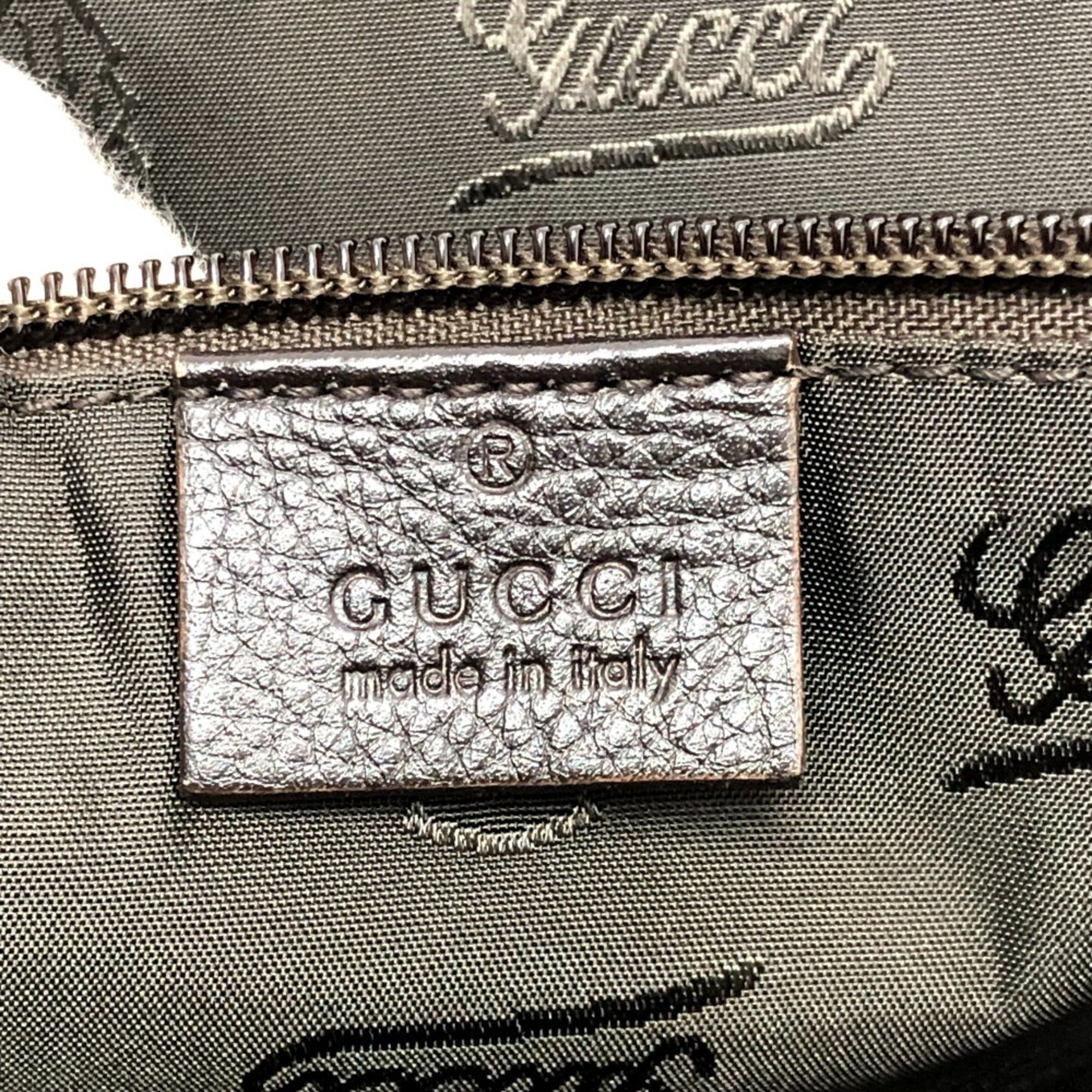 Gucci Brown Leather Briefcase Handbag (Pre-Owned)