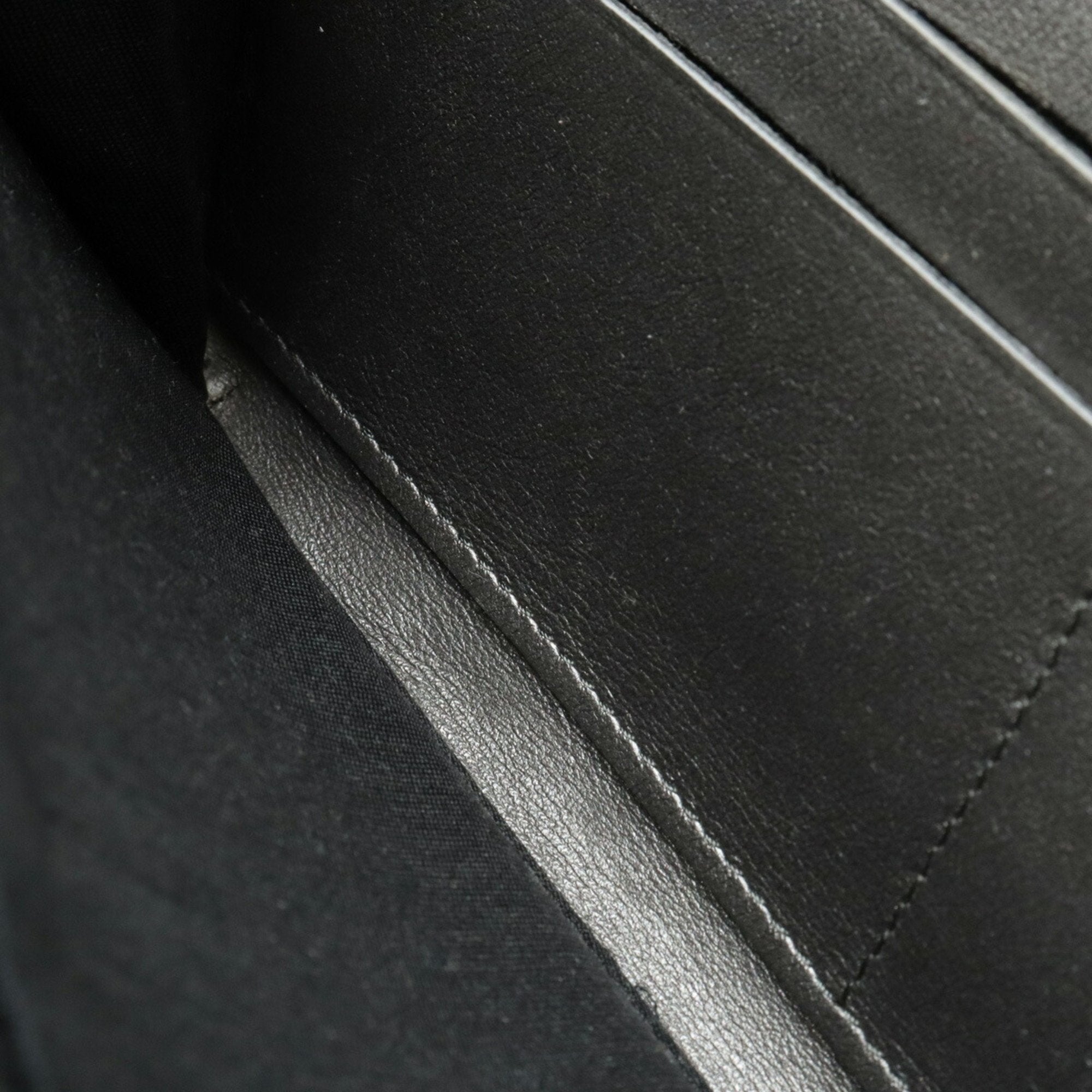Chanel Metallic Gray Grained Calfskin Long Wallet (Bi-Fold) (Pre-Owned)