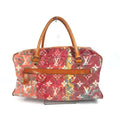 Louis Vuitton Orange Vinyl Leather Boston Bag Handbag Tote Bag (Pre-Owned)