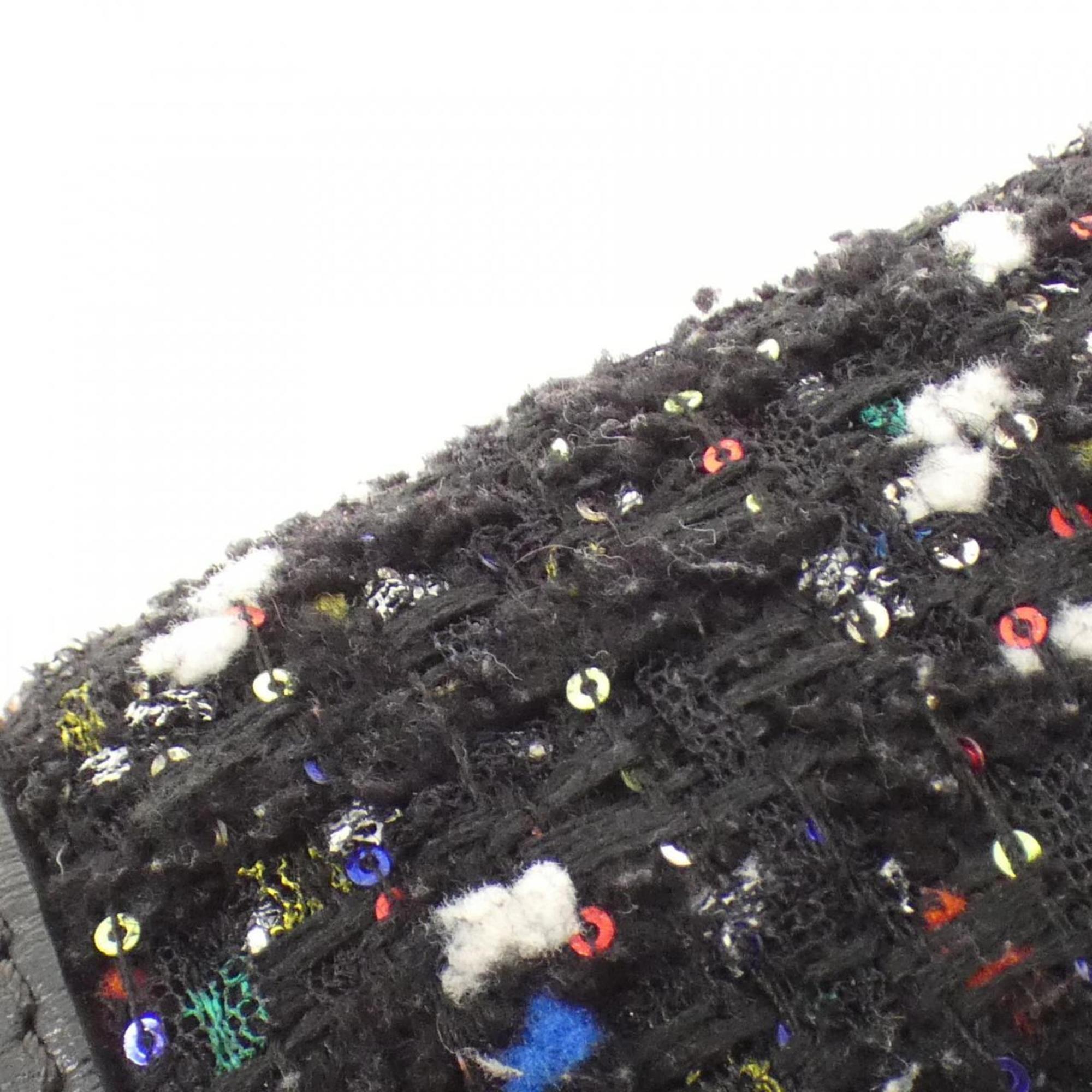 Louis Vuitton Black Tweed Spangles Leather Shoulder Bag (Pre-Owned)