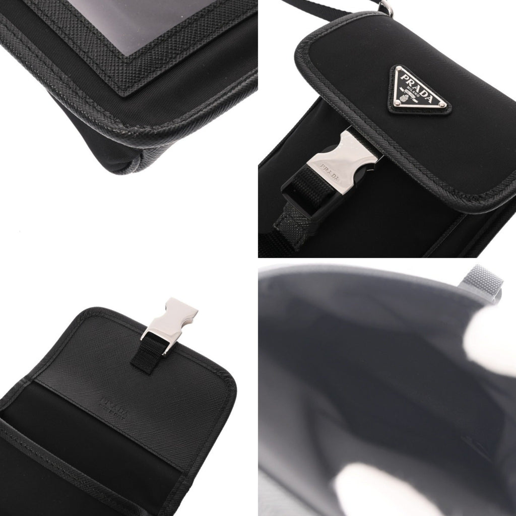 Prada Black Nylon Leather Shoulder Bag (Pre-Owned)