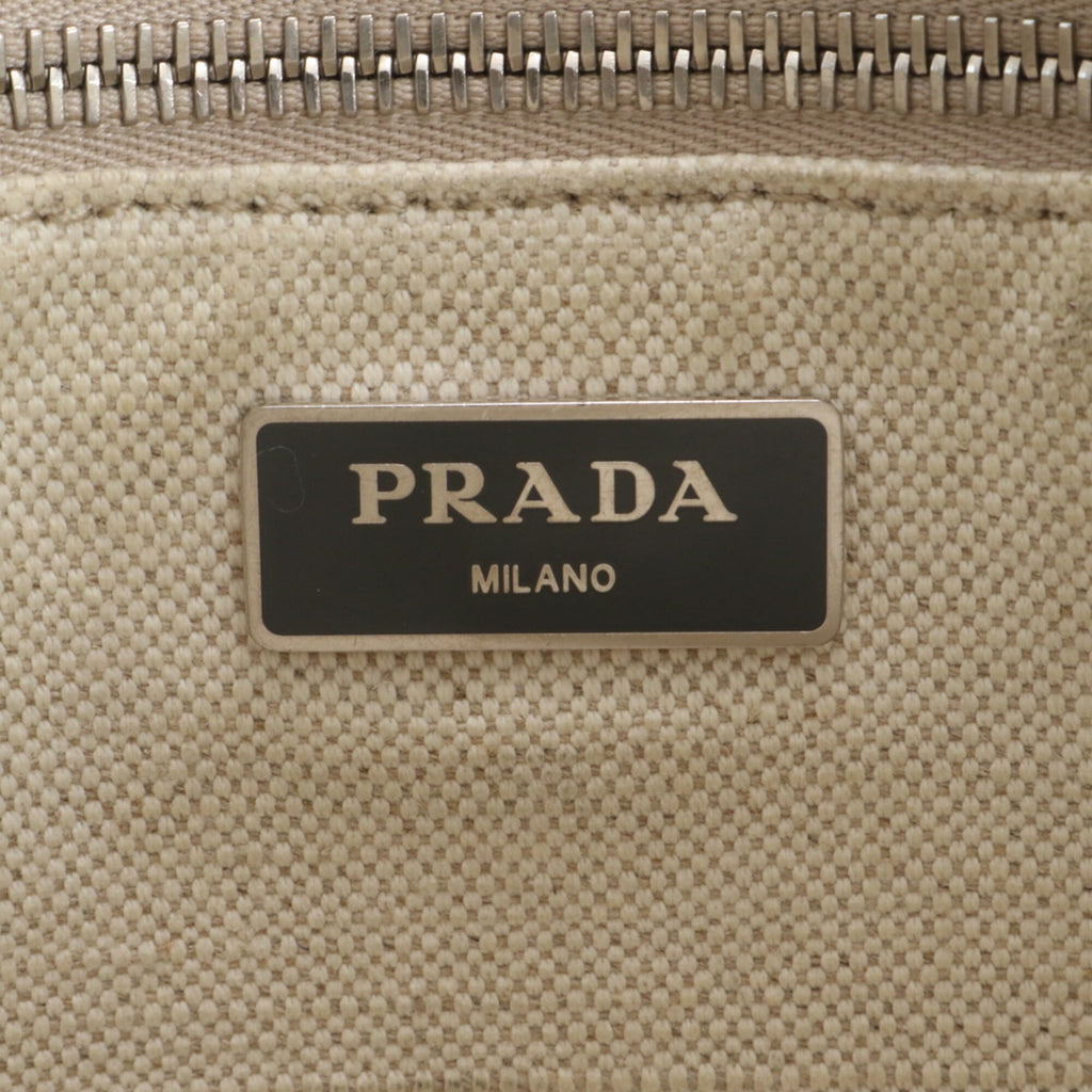 Prada Saffiano Gray Leather Handbag Tote Bag (Pre-Owned)