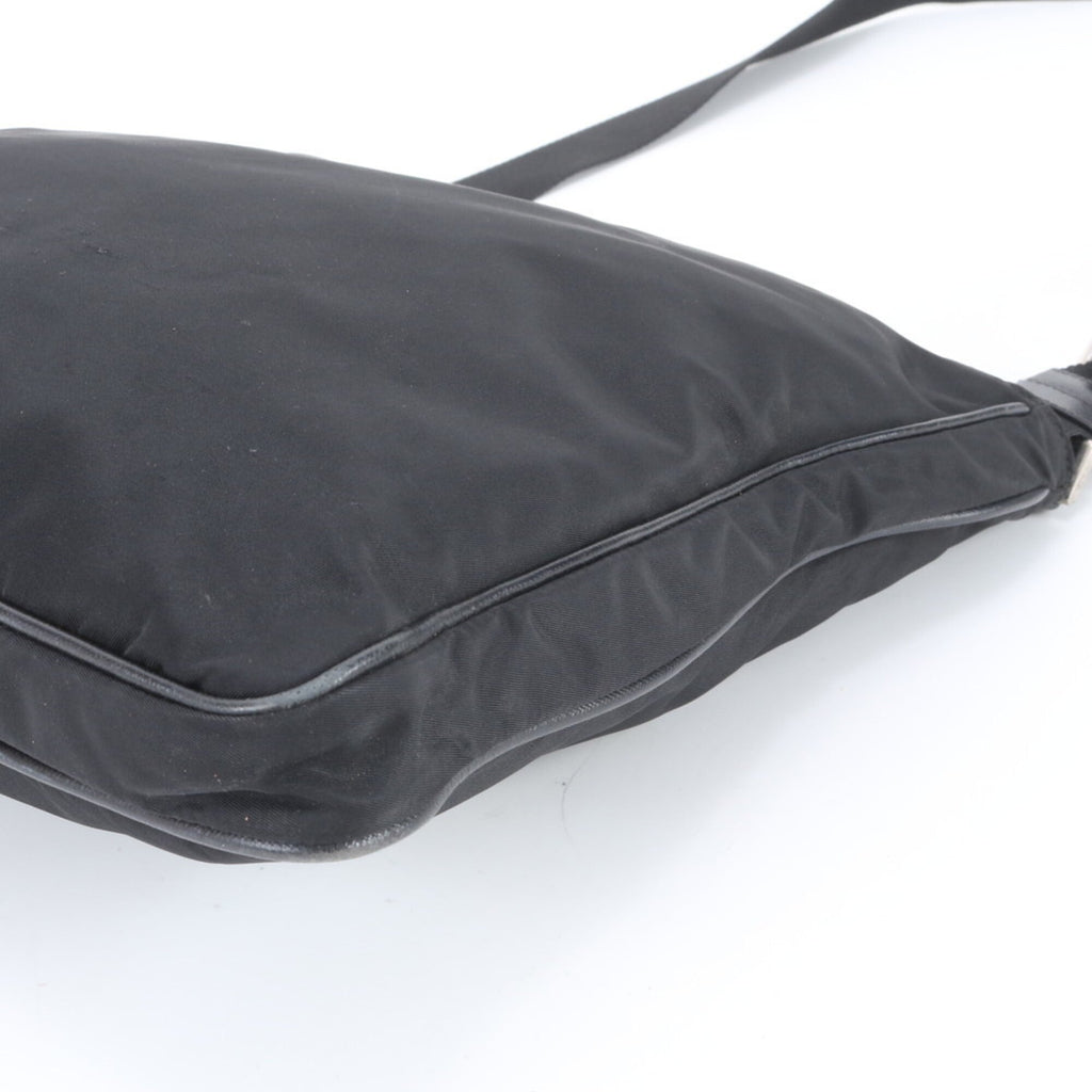 Prada Black Nylon Leather Shoulder Bag (Pre-Owned)