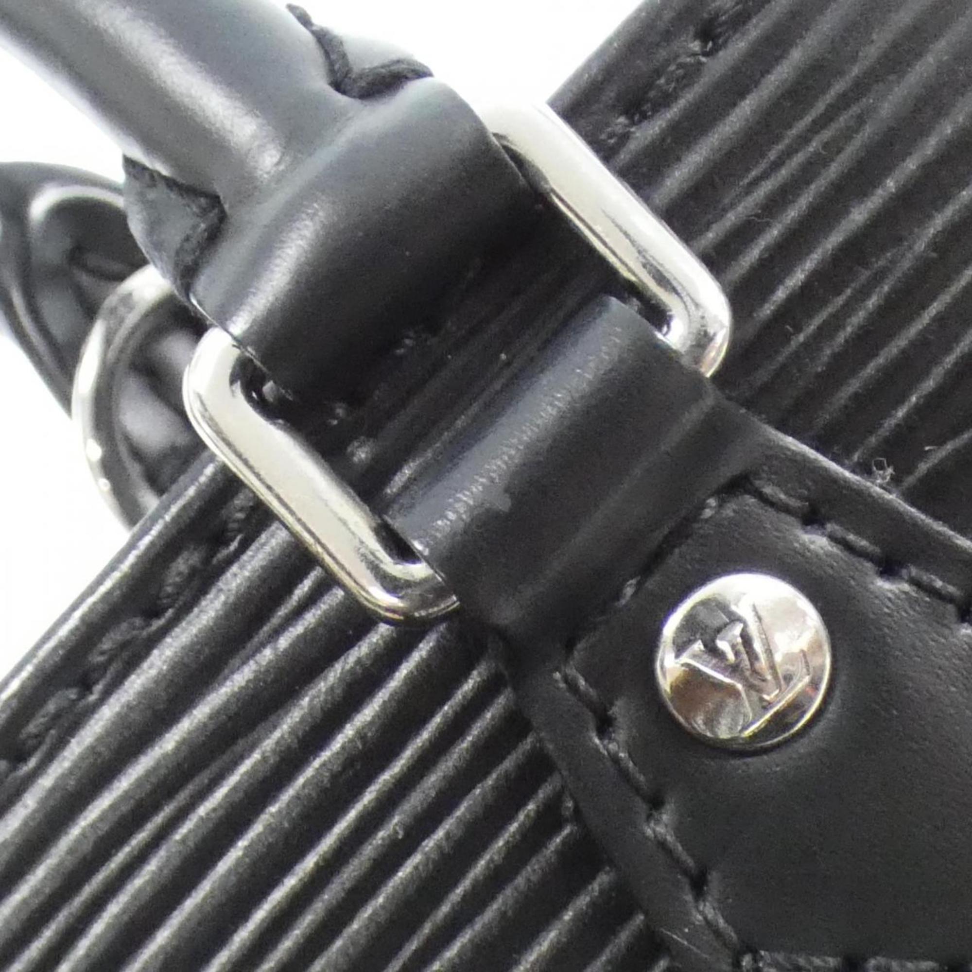 Louis Vuitton Black Leather Handbag (Pre-Owned)