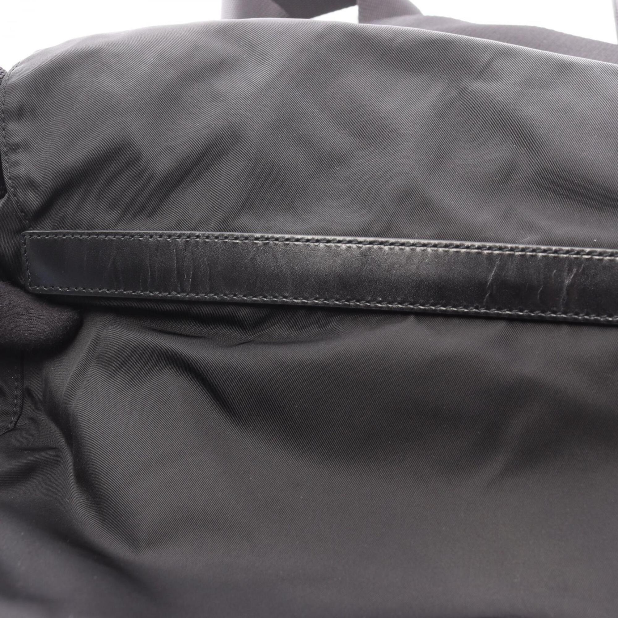 Prada Black Nylon Saffiano Triangle Handbag Shoulder Bag (Pre-Owned)