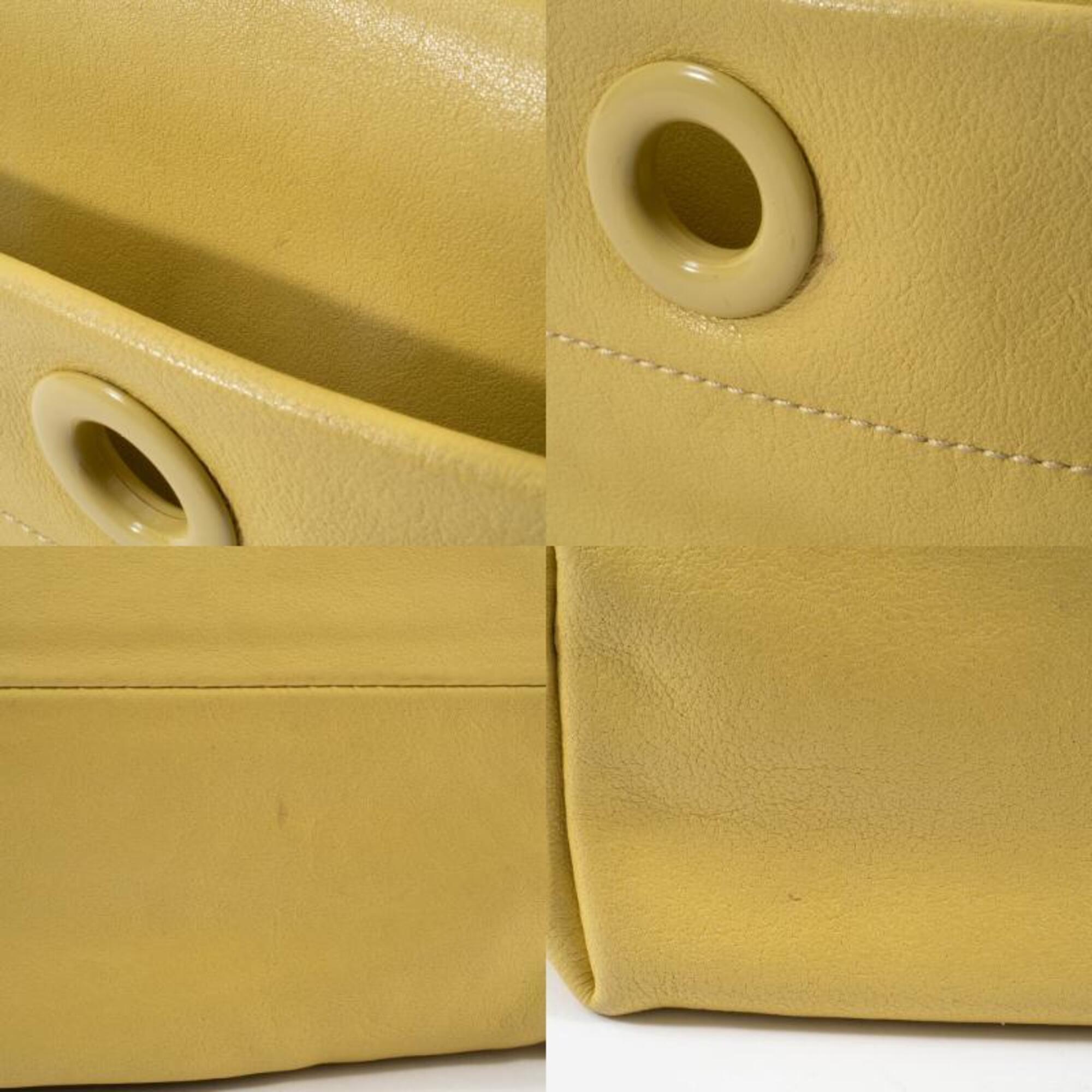 Bottega Veneta Yellow Leather Handbag (Pre-Owned)