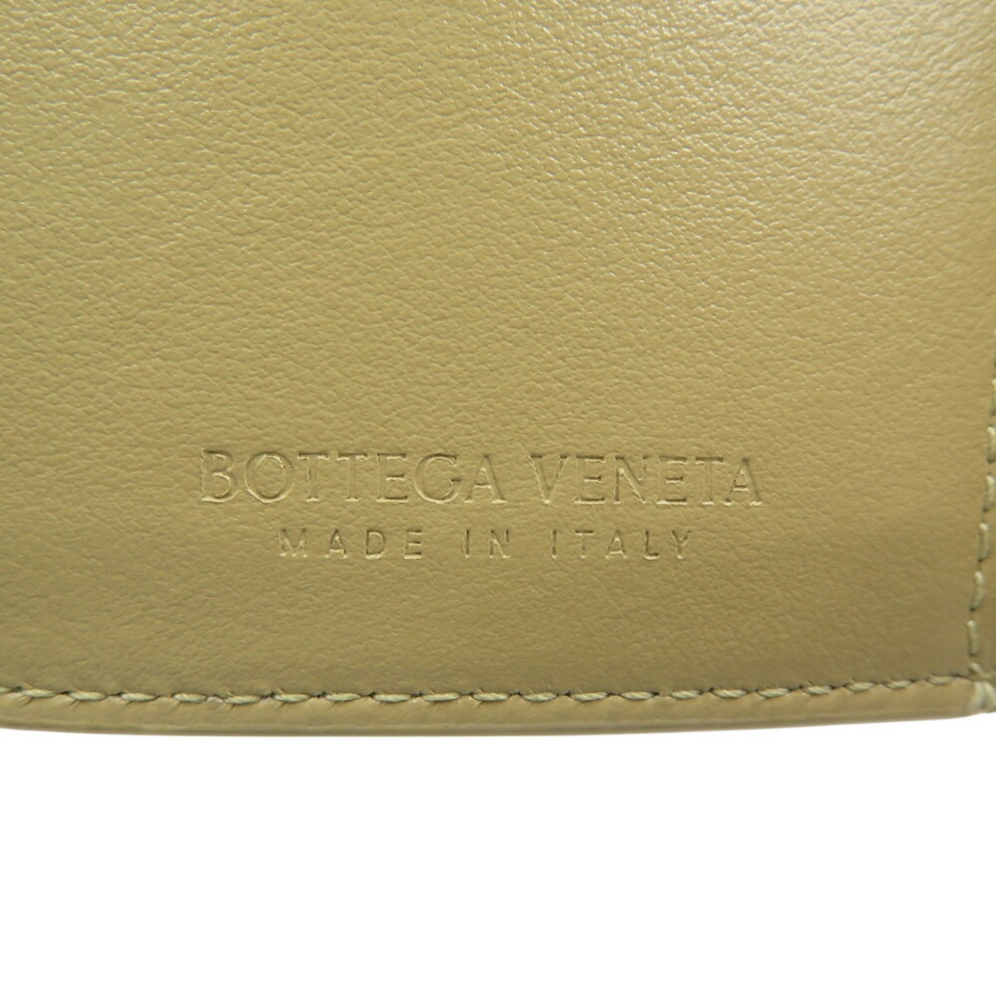 Bottega Veneta Beige Leather Wallet (Tri-Fold) (Pre-Owned)