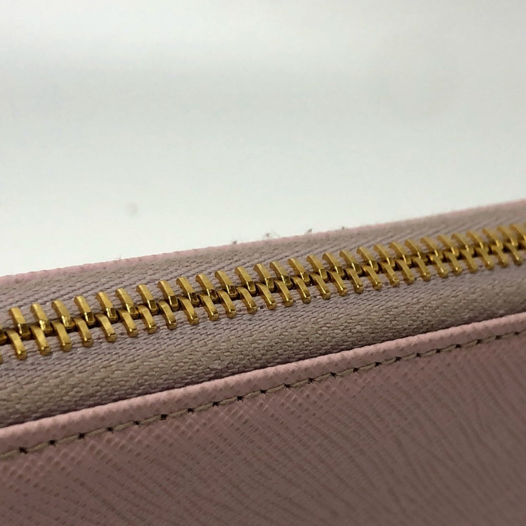 Prada Pink Saffiano Metal Long Wallet (Bi-Fold) (Pre-Owned)