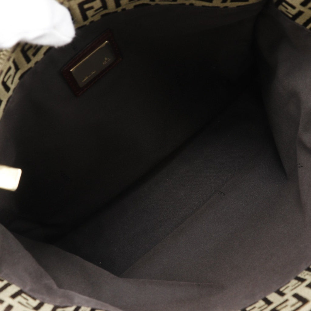 Fendi Brown Nylon Canvas Handbag (Pre-Owned)
