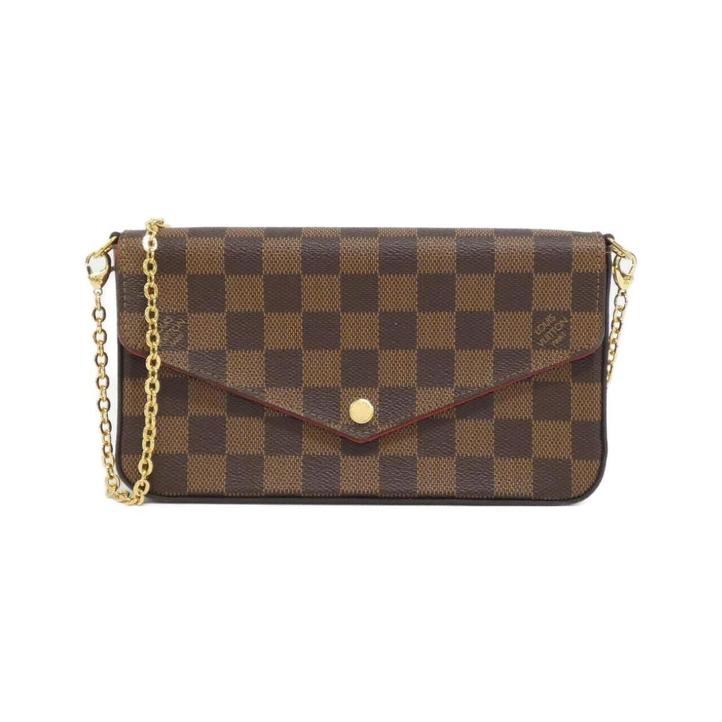 Louis Vuitton Damier Ebene Coated Canvas Pochette Shoulder Bag (Pre-Owned)