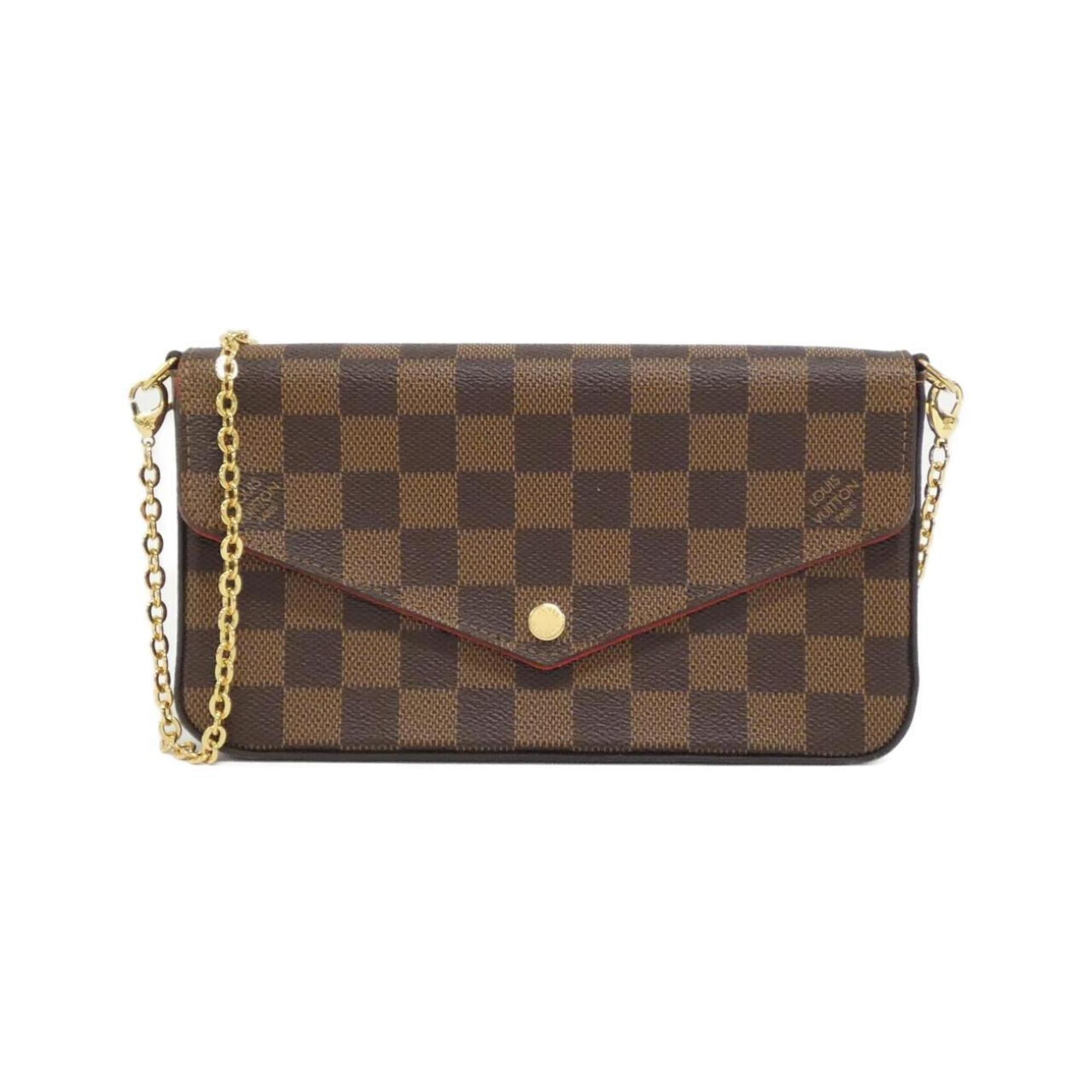 Louis Vuitton Damier Ebene Coated Canvas Pochette Shoulder Bag (Pre-Owned)