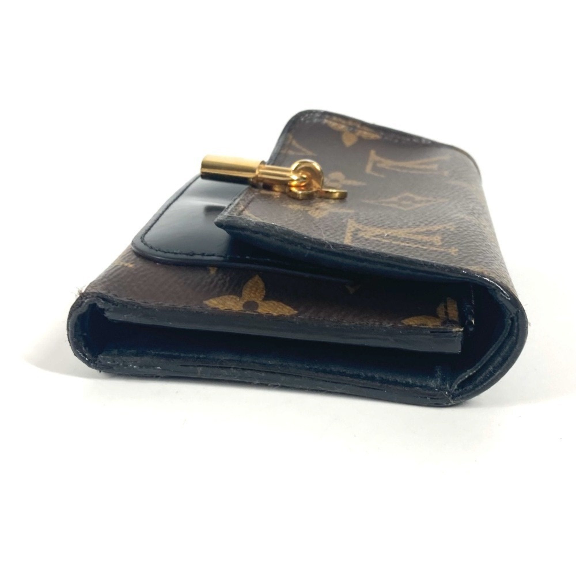 Louis Vuitton Monogram Black Brown Monogram Wallet (Tri-Fold) (Pre-Owned)