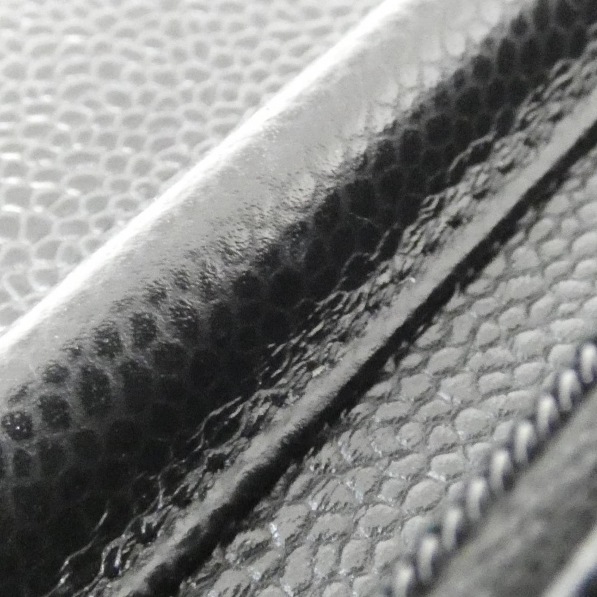 Chanel Black Bordeaux Grained Calfskin Chain/Shoulder Wallet (Pre-Owned)