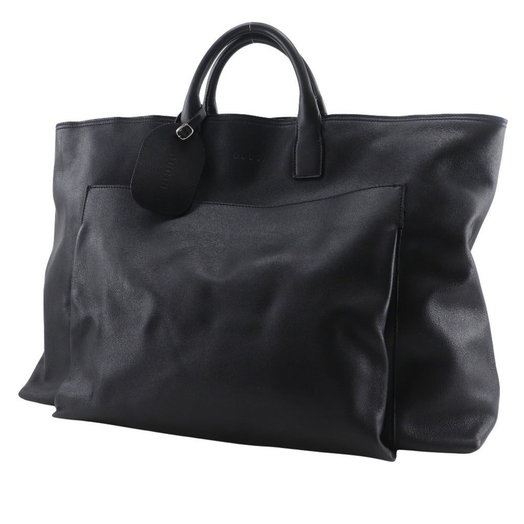 Gucci Black Leather Boston Bag (Pre-Owned)