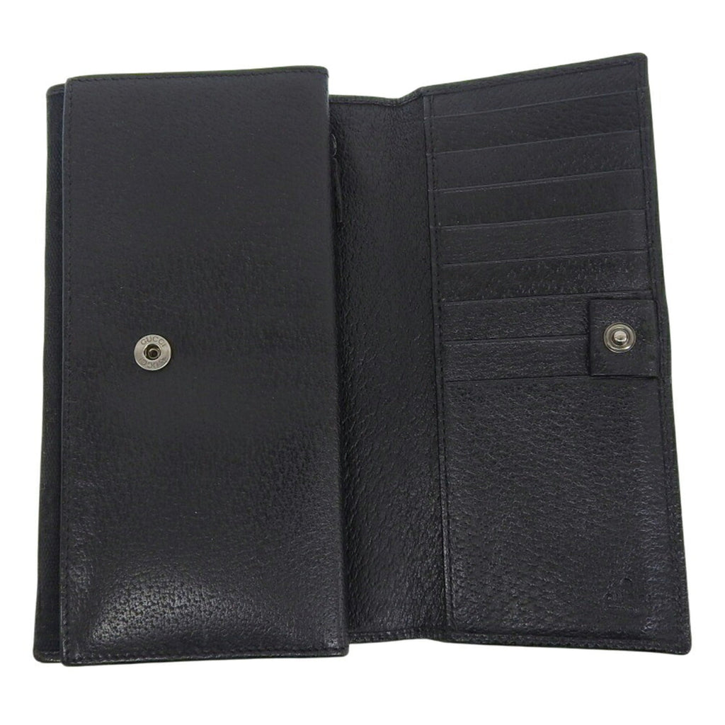 Gucci Black Gg Canvas Long Wallet (Bi-Fold) (Pre-Owned)