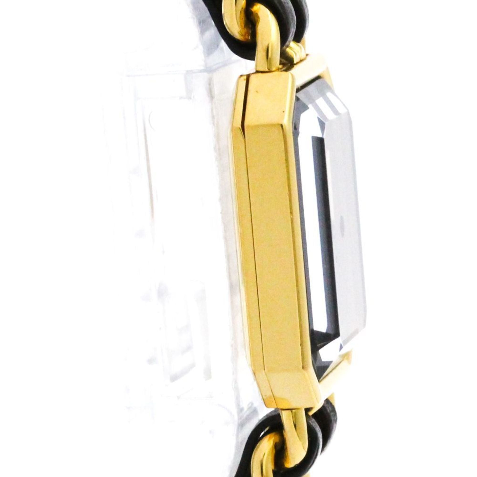 Chanel Premiere Rock Quartz Watch Plated Metal And Leather Watch (Pre-Owned)