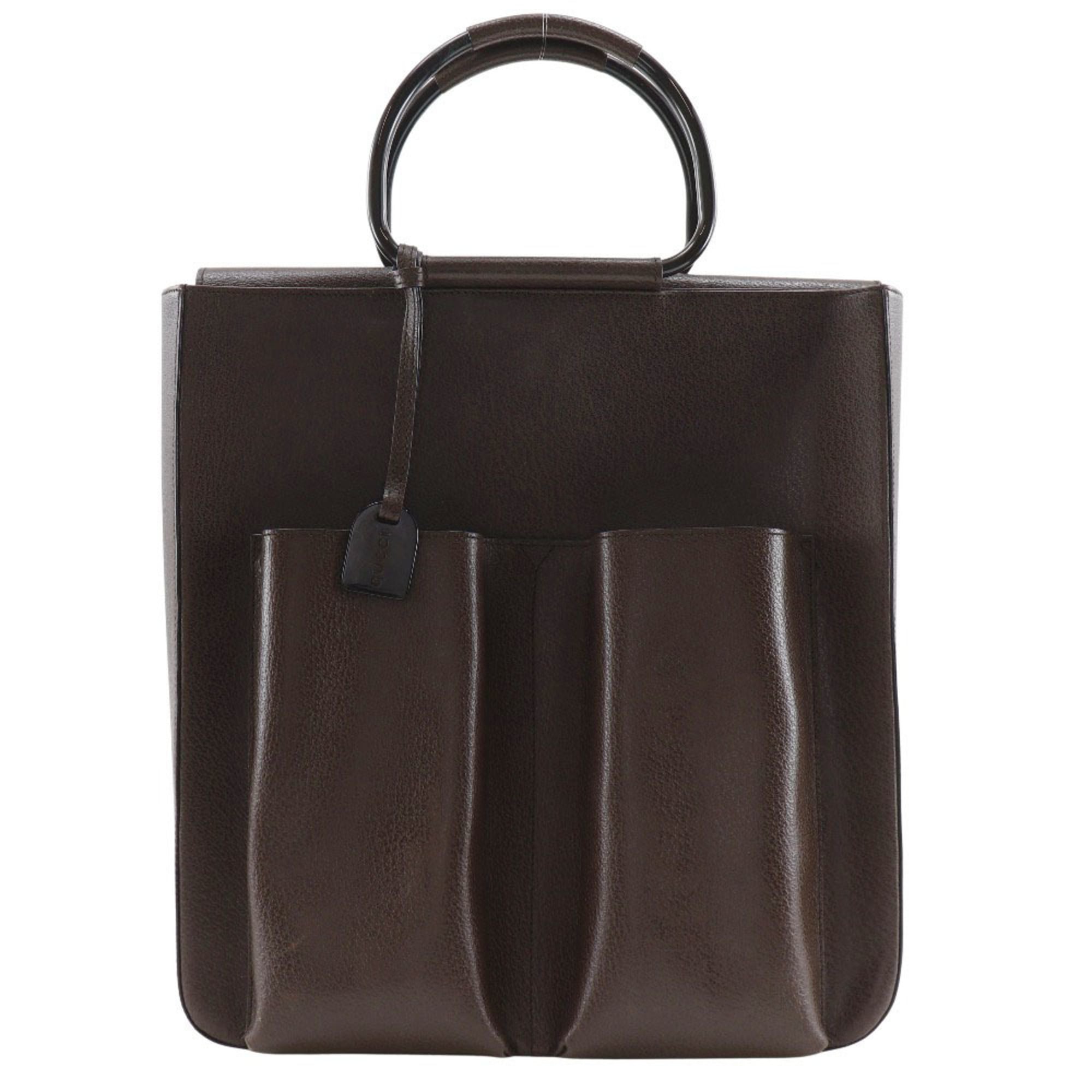 Gucci Brown Leather Handbag (Pre-Owned)
