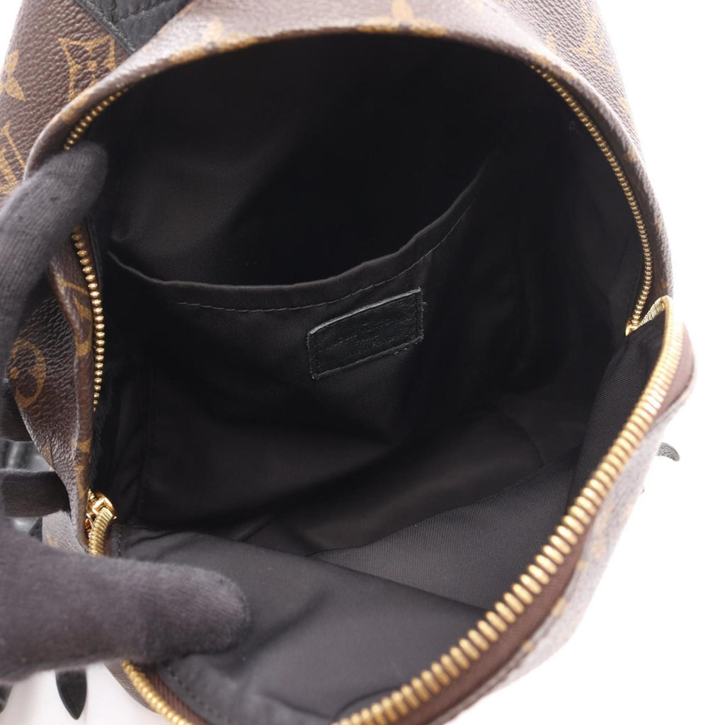 Louis Vuitton Black Brown Pvc Coated Canvas Leather Backpack (Pre-Owned)