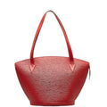 Louis Vuitton Castilian Red Leather Shoulder Bag Tote Bag (Pre-Owned)