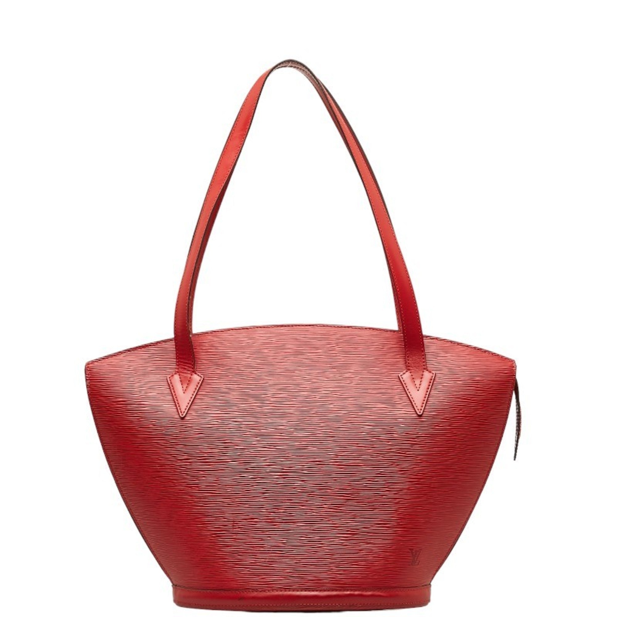 Louis Vuitton Castilian Red Leather Shoulder Bag Tote Bag (Pre-Owned)