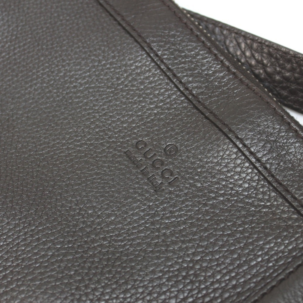 Gucci Dark Brown Leather Shoulder Bag (Pre-Owned)
