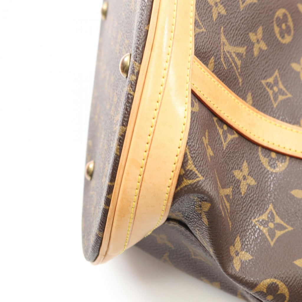 Louis Vuitton Brown Coated Canvas Leather Shoulder Bag (Pre-Owned)