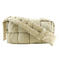 Bottega Veneta Khaki Nylon Pouch Shoulder Bag (Pre-Owned)