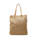 Fendi Beige Nylon Leather Handbag Tote Bag (Pre-Owned)
