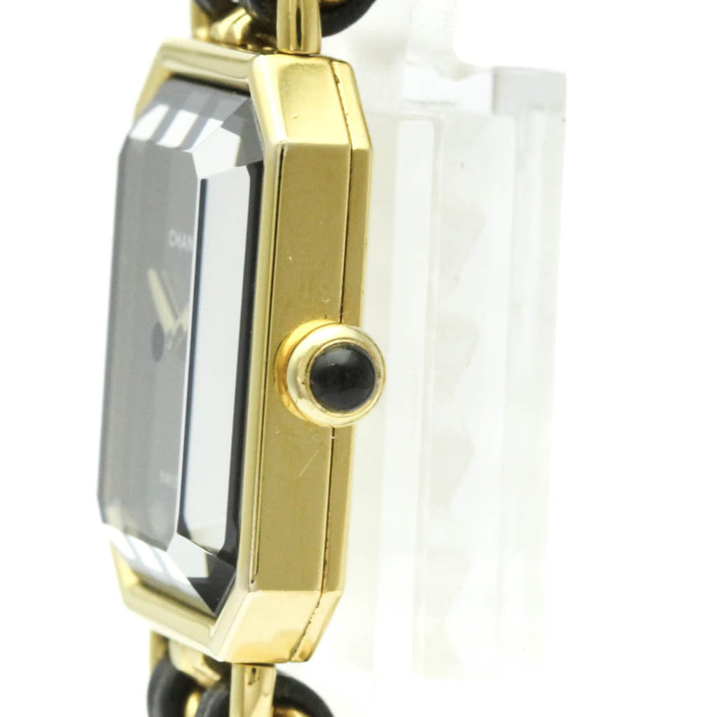 Chanel Premiere Rock Quartz Watch Plated Metal And Leather Watch (Pre-Owned)