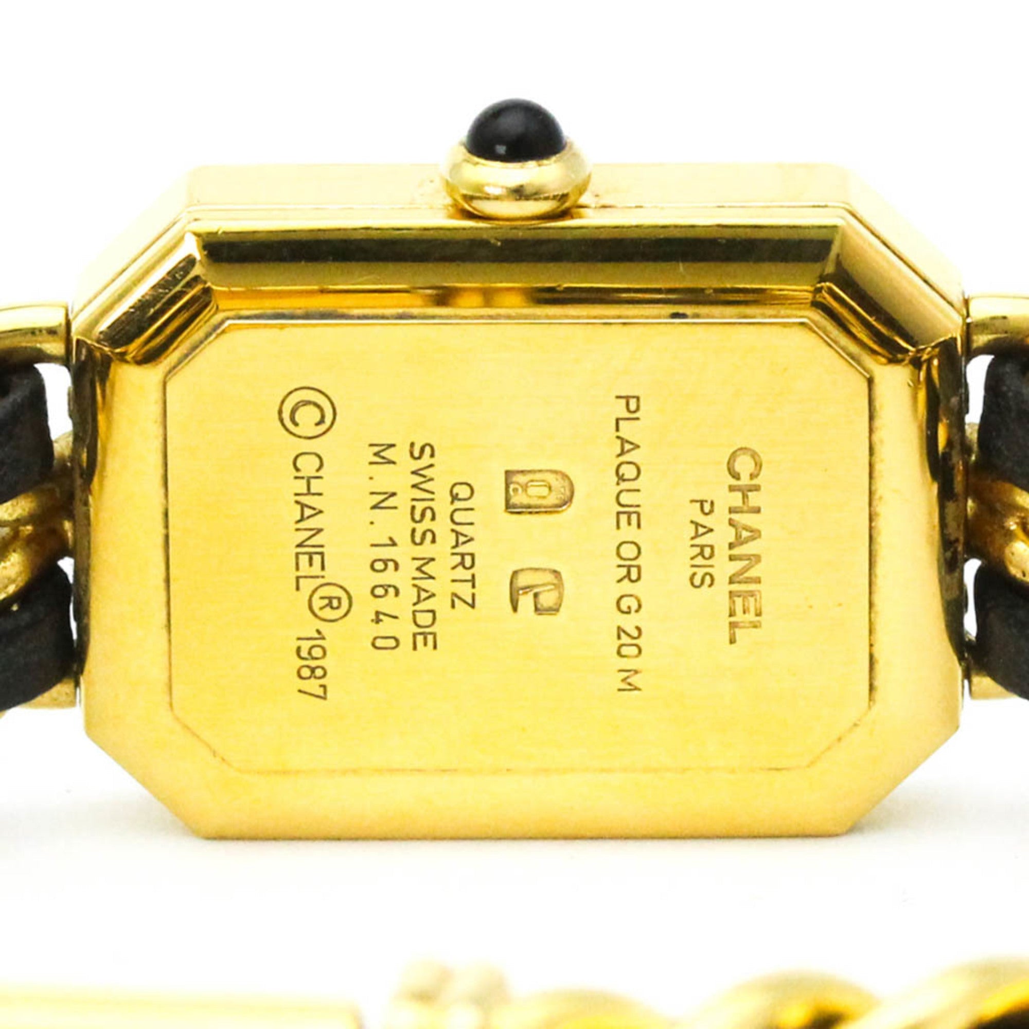 Chanel Premiere Rock Quartz Watch Plated Metal And Leather Watch (Pre-Owned)