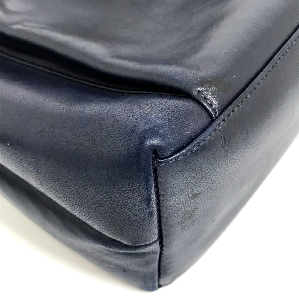 Chanel Navy Leather Shoulder Bag (Pre-Owned)