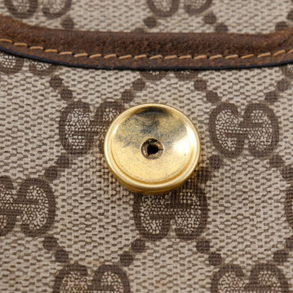 Gucci Sherry Line Brown Pvc Handbag (Pre-Owned)