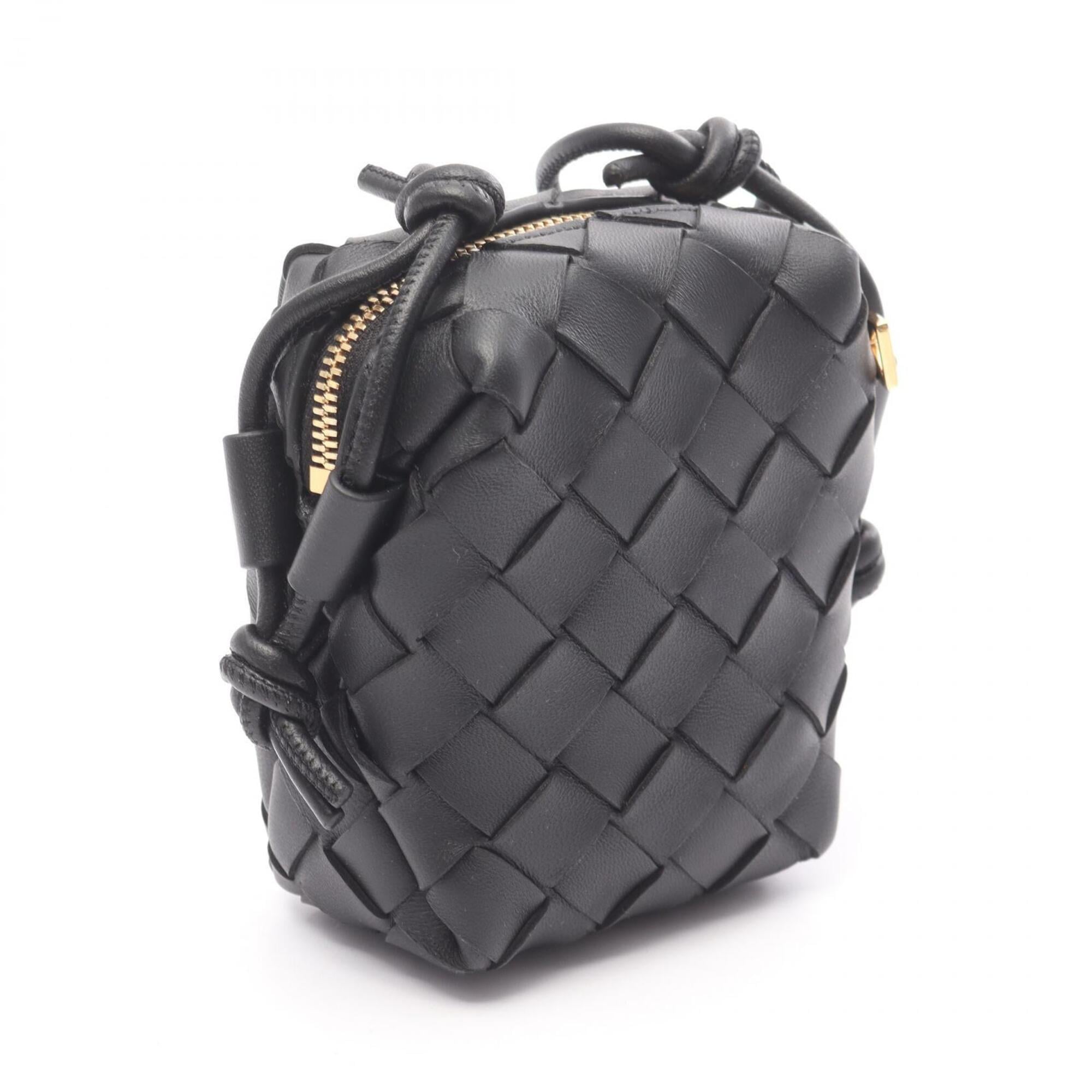 Bottega Veneta Black Intrecciato Handbag Shoulder Bag (Pre-Owned)