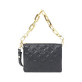 Louis Vuitton Black Leather Shoulder Bag (Pre-Owned)