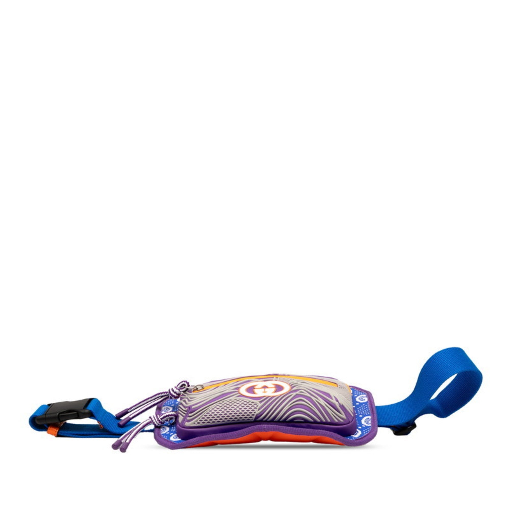 Gucci Blue Orange Purple Nylon Rubber Sling Bag (Pre-Owned)